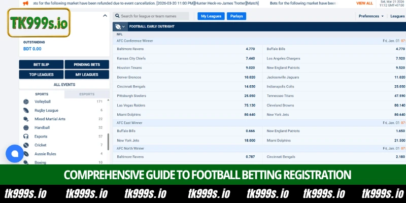 Advanced football betting markets for TK999 players 4 Comprehensive guide to football betting registration