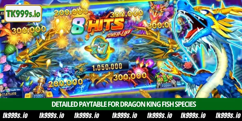 Best Dragon King Fish Shooting Strategies at TK999 2 Detailed paytable for Dragon King fish species