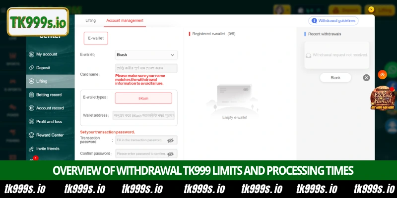 Withdrawal TK999 3 Fast and secure withdrawal TK999 methods for members