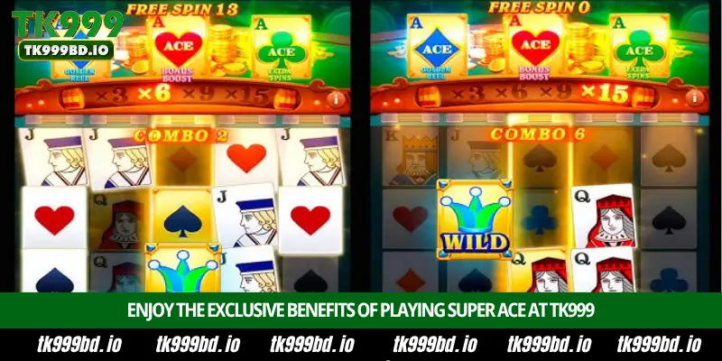 Super Ace Slot - Introduction, Bonus Features, RTP 96.60% and Big Win Strategy on TK999 6 Enjoy the Exclusive Benefits of Playing Super Ace at TK999