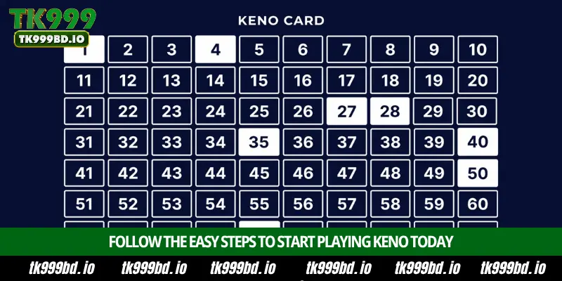 Keno – Introduction, Number Selection, Prize Structure and Winning Strategy on TK999 8 Follow the Easy Steps to Start Playing Keno Today