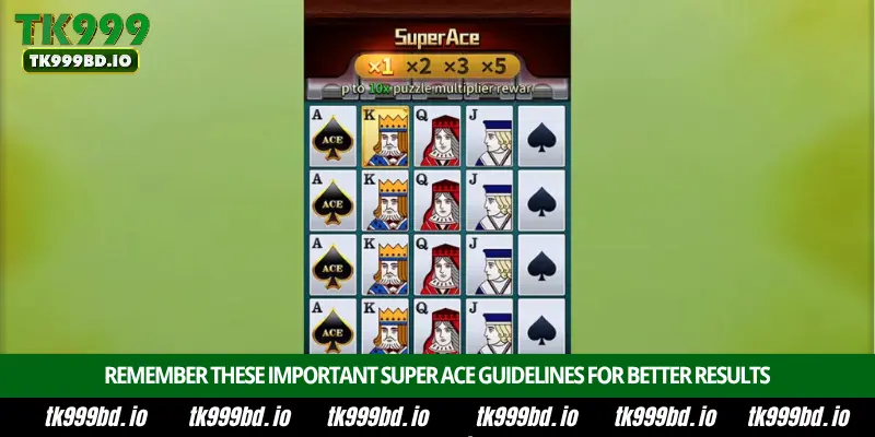 Super Ace Slot - Introduction, Bonus Features, RTP 96.60% and Big Win Strategy on TK999 9 Remember These Important Super Ace Guidelines for Better Results